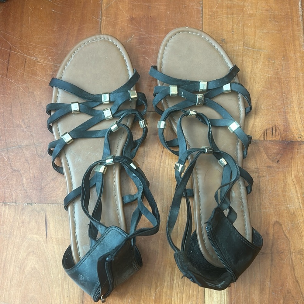 Black Medina Strappy Gladiator Sandals – Size 11